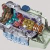 Fuel Economy and the Modern Bus Transmission As the price of diesel fuel increases, more and more effort has gone into fuel economy. ZF is a leader in improving fuel economy in both transit buses and over-the-road coaches. Shown here is a cutaway view of the ZF EcoLife transmission.